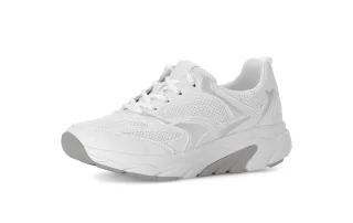 rollingsoft - Sneaker low Materialmix Lederimitat weiß weiß - Gr. - 6.5