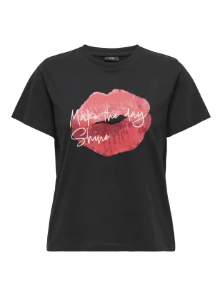 JDY - JDYDAISY S/S PRINT TOP JRS Black - Gr. - L