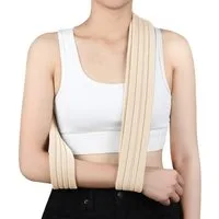COOL-i ® Stützbandage Verstellbare Armschlinge mit Schultergurt, zuschneidbar, Leicht & Atmungsaktiv, Armstütze für Alltag & Unterstützung