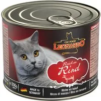 LEONARDO Reich an Rind 200 g, Nassfutter für: Katze