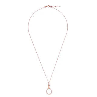 Orphelia 'Aava' Damenkette mit Anhänger aus 925er Sterlingsilber, Rosé, ZH-7421