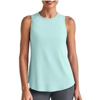 G4Free Tanktop Damen hoher Halsausschnitt, sportliche lange Tanks, ärmellos Sommer-Lauf- und Fitnessstudio-Shirts