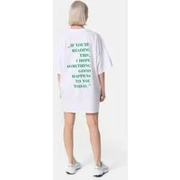 Worldclassca Print-Shirt Worldclassca Oversized Print T-Shirt lang Tee Sommer Oberteil Weiß