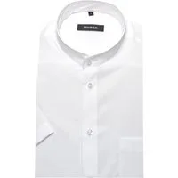 Huber Hemden Kurzarmhemd HU-0125 Stehkragen, Kurzarm, Regular Fit - gerader Schnitt, Made in EU!