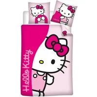 Hello Kitty Bettwäsche Hello Kitty Mädchen Flanell Bettwäsche 2tlg. Set 135-140x200 65x65, Baumwolle, 2 teilig, 100% Baumwolle