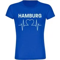 multifanshop T-Shirt Damen Hamburg - Herzschlag - Frauen