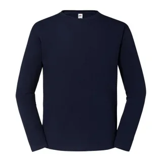 Fruit of the Loom Herren Iconic 195 Premium Ringspun Baumwolle Langarm T-Shirt (Deep Navy)