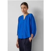 s.Oliver Kurzarmbluse Bluse Strukturierte Bluse mit weitem Ärmel