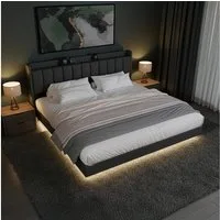 HOME DELUXE Bett LED Bett schwebend - MELURA 200 x 200