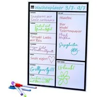 Goods+Gadgets Terminplaner GOODS+GADGETS Magnetischer Wochenplaner – Familienplaner Kühlschrank, Kühlschrank Familienplaner Magnet-Tafel