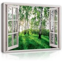 Wallarena Leinwandbild Natur - Mehrfarbig - Wohnzimmer, Mehrfarbig, 80x60x2cm