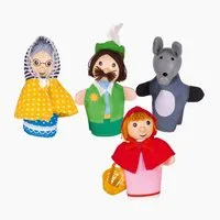goki Fingerpuppe Fingerpuppen Rotkäpchen (Packung, 4-tlg), laden zu fantasievollen Rollenspielen ein.