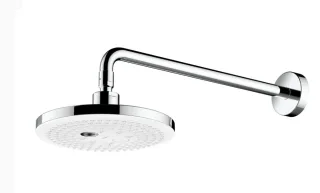 TOTO DaySpa Kopfbrause mit 2 Strahlarten rund Wandbefestigung weiß chrom, TBW01004E3 TBW01004E3