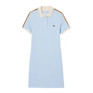Lacoste - T-Shirt-Kleid für Damen, Schmal (Blau bedruckt)