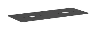 Hansgrohe Konsole Xilesa E 1375x550mm m.2 Ausschnitten Aufsatzwasch.o.Hl Schiefergrau matt, 542807 54280760