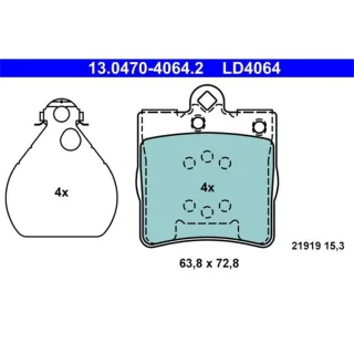 ATE Ceramic Bremsbel?ge hinten Chrysler Mercedes