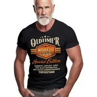LOBO NEGRO® T-Shirt als Geschenk zum 70. Geburtstag - Oldtimer Baujahr 1956 in Topzustand