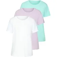 Beachtime by Lascana T-Shirt mit modischem Schlitz am Saum (3er-Pack) aus luftiger Baumwoll-Qualität