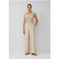 s.Oliver Chinos Hose Extra-Wide-Leg-Hose aus Leinenmix