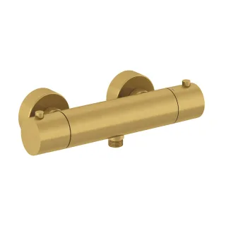 KLUDI OBJEKTA THERM Thermostat-Brausearmatur ohne Brausegarnitur Brushed Gold 35200N038