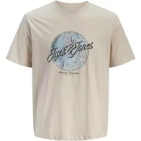 Jack & Jones Rundhalsshirt JJHONOLULU SHAPE TEE SS CREW NECK Baumwolle, regular fit