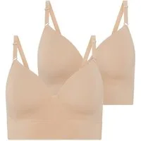 Jockey Bralette Seamfree Comfort (2er Pack) tiefer V-Ausschnitt, schmale Träger, ohne Seitennähte