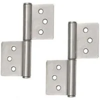 HOOZ Türbeschlag für Innen und Außenbereich, 80 x 50 x 7 mm Klavierband als (4 St., mit gesenkten Bohrungen), Edelstahl