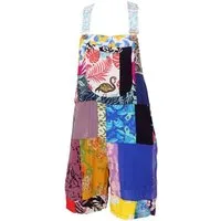 Guru-Shop Hose & Shorts Goa Shorts, kurze Patchwork Latzhose, upcycling.. alternative Bekleidung