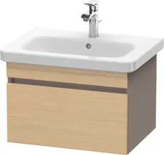 Duravit DuraStyle Waschtischunterbau wandhängend Natur Eiche & Basalt Matt 580x448x398 mm - DS638003 DS638003043