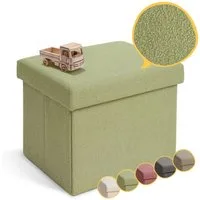 Laleni Sitztruhe Sitzbank mit Stauraum aus robustem Boucle-Stoff, Bequemer Hocker mit Stauraum - Aufbewahrungsboxen