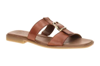 Paul Green Damen Pantoletten 6188-019 cognac Braun Classic Calf Echtleder