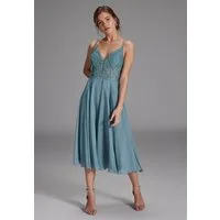 Hey Kyla Cocktailkleid - Cocktailkleid aus Materialmix Taillierter Schnitt mit ausgestelltem Rockteil