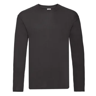 Fruit of the Loom - "Original" T-Shirt für Herren Langärmlig (Schwarz)