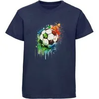 MyDesign24 T-Shirt Kinder Fussball Print Shirt Bedrucktes Fussball T-Shirt i475