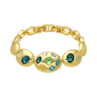 Luxenter Armband mit 18-karätiger Gelbgold-Finish und mehrfarbigem Kristall – Alik