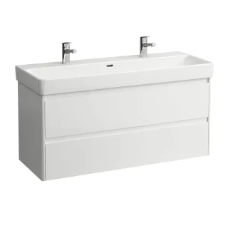 LAUFEN Waschtischunterschrank BASE 2.0 446x1168x515 2 Schubl m. Griffmulde f.WT H814965 weiß glzd, H H4113221082611