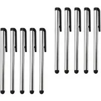 SpionProfi Eingabestift 10x Touchpen Touchstift Stift Touch für Handy Smartphone Tablet Silber (1-St) Präzise Eingabe, komfortabler Griff, ideal für alle Touchscreen-Geräte