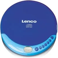 Lenco CD-011BU CD-Player (Tragbarer CD-Spieler, LCD, inkl. Kopfhörer & USB-Kabel)