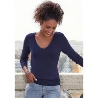 Vivance V-Ausschnitt-Pullover in taillierter Form, weicher Strickpullover, Basic, klassisch