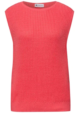 Street One - Pullunder in Unifarbe striking coral - Gr. - 44