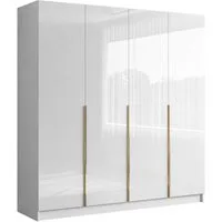 Lookway Kleiderschrank AUREL 4D mit Hochglanz Fronten und Schubladen
