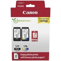 Canon PG-575 & CL-576 Tintenpatrone (Set, inkl. Fotoglanzpapier 10x15 cm)