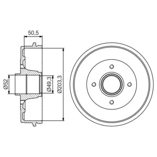 Bosch Bremstrommel Renault Twingo 2