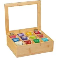 relaxdays Teebox Bambus, Bambus, (1-tlg)