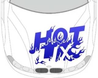 Autoaufkleber für die Motorhaube "Hot Lix"