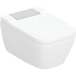 Geberit AquaClean Sela Square Wand-Dusch-WC Komplettanlage, mit WC-Sitz weiß-alpin/chrom 146250211 146250211