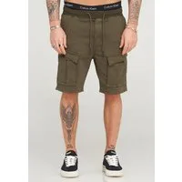 behype Cargoshorts Kurze Hose für Herren im Regular-Fit Mit Gummibund & Tunnelzug - Sommer-Shorts Bermuda