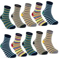 sockenkauf24 Socken 10 Paar Kindersocken für Jungen lang Kinder Socken mit weichem Bund