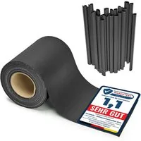 Garronda Sichtschutzstreifen PVC für Doppelstabmattenzaun 19cm Band mit Befestigungsclips GD-0173, (1-St)