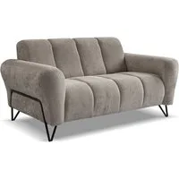 Beautysofa Sofa mit Metallbeine in Schwarz VOLARE, 2-Sitzer, viele Farbvarianten, ohne Schlaffunktion